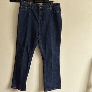 LLBean Women's Classic Fit Dark Wash 5 Pocket Stretch Excellent Jeans.Size:20MT